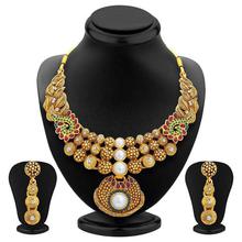 Sukkhi Glimmery Gold Plated Necklace Set for Women