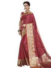 Stylee Lifestyle Maroon Banarasi Silk Jacquard Saree - 2323