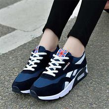 Breathable Mesh Sneakers Lace-up Thick Sole Running Shoes For Women