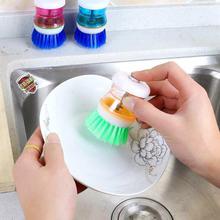 Dish / Washbasin Plastic Cleaning Brush With Liquid Soap Dispenser 2 pcs.