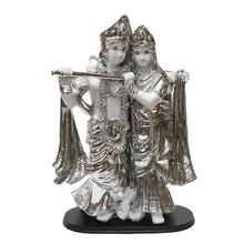White/Silver Decorative Radha Krishna Statue