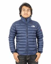 Men's Blue Quilted Windproof Silicon Jacket