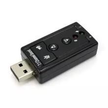 USB 7.1 Channel 3D Stereo Audio External Sound Card Adapter with Mic - Plug and Play - Compatible with Windows XP/Vista/Windows 7/Windows 8