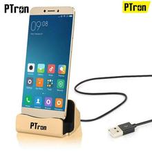 PTron Cradle With Micro USB For All Android Phones (Gold)