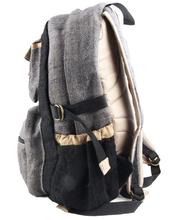 Decon Black Grey Hemp Backpack, Rucksack, Travelpack