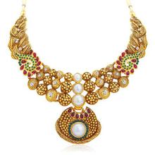 Sukkhi Glimmery Gold Plated Necklace Set for Women