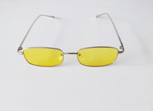 Bad bunny small rectangle yellow polarized sunglasses