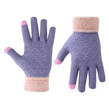 Zacharias Women's Woolen Touch Screen Gloves for Winter