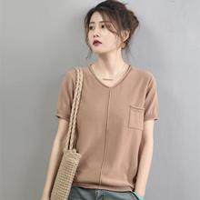 Smpevrg pure cotton knitted sweater female pullovers