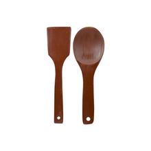 Wooden Spatula (Flat And Round)-2 Pcs