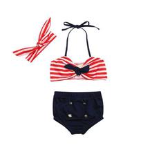 3Pcs Newborn Baby Summer Infant Kids Baby Girls Swimwear Straps