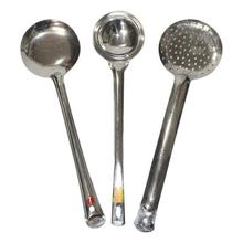Combo Of 3 Stainless Steel Spatulas - Silver