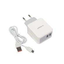 Dekkin DK-357 Dual USB 2.4A Travel Charger - White