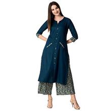 Khushal K Women's Rayon Kurta With Palazzo Pant Set