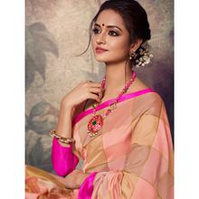 Stylee Lifestyle Peach Banarasi Silk Woven Saree (1834)