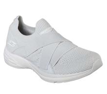 Skechers Light Grey Bobs Sport Clique Slip On Shoes For Women - 32725-LTGY
