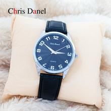 Chris Danel (Cd) Numeral Index Waterproof Fashionable Watch for Men - Black