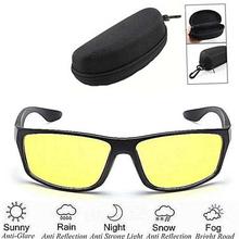 Night Vision Full Eye Covering Glasses with Hard Eyeglass & Sunglasses Cases