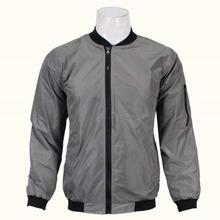 Light Grey Bomber Windcheater For Men