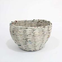 White Newspaper Round Basket