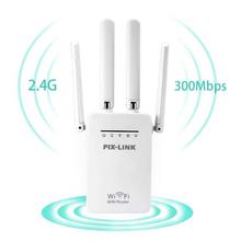 WiFi Range Extender Signal Booster 4 External Antennas 2.4GHz Fast Speed 300Mbs Wi-Fi Repeater