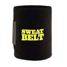 Nylon/Polyester Sweat Flexible Fat Burner Belt - Black