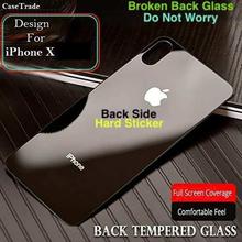 New 6D Anti Scratch 9H Back Tempered Glass Guard Screen Protector for Apple iPhone X  (Black)