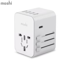 Moshi World Travel Adapter with USB-C and USB-A Ports - White - Oliz Store