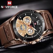 NaviForce Day Date Function Luxury Yellow Chronograph Watch (NF9162)