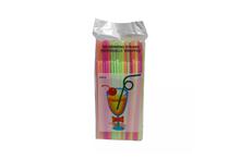 Multicolored Plastic Straws-100 pieces