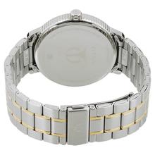 Silver dial two toned stainless steel strap watch