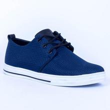 Caliber Shoes Blue Casual Lace Up Shoes For Men -( 360 J )