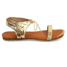 La Briza Golden Lace Strap Sandals For Women (LB2009GLD)