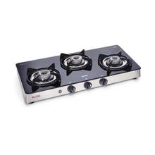 Alda CTA-131 3 Aluminium Alloy Burners LPG Glass Gas Stove - Silver