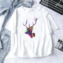 2019 Fashion Cool Print Female T-shirt White Cotton Women