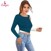 Long Sleeve Casual Crop Top T-Shirt for Women