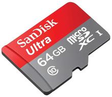 64 GB SanDisk Ultra microSDHC UHS-I Card with Adapter