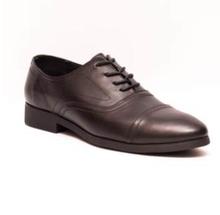 Caliber Shoes Leather Lace Up Formal Shoes For Men - (K518 L Black)