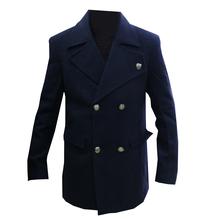 Woolen Coat For Men navy Blue Color Slim Fit