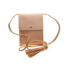 Light Pink Wooden Beads Tassel Women Bag (4706000208003)