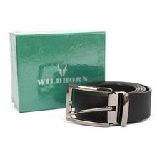 Wildhorn Nepal Black Formal Simple Buckle 100% Genuine Leather Belt For Men