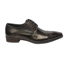 Coffee Brown Lace-Up Formal Party Shoes For Men