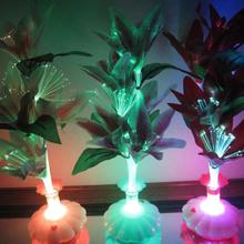 LED Optical Fiber Lamp Flower Calla Lily Vase Bouquet Night Light Decoration