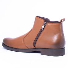 Caliber Shoes Leather Tan Brown Side Chain Lifestyle Boots For Men - ( L 477 )