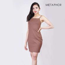 METAPHOR Brown Casual Bodycon Dress (Plus Size) For Women - MD04AW