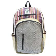 Multi-color Multi-Pocket Hemp Backpack - Unisex