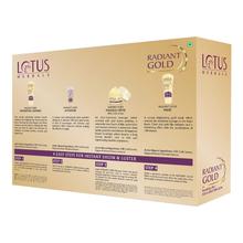 Lotus Radiant Gold Facial Kit for instant glow with 24K Pure Gold & Papaya,4 easy steps , 170g