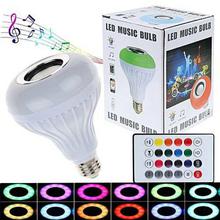 Bluetooth Smart Music Bulb Speaker Wireless 12W LED RGB Changing with Remote Lamp for Party, Home