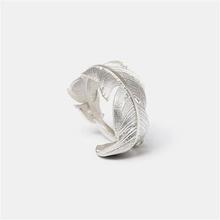 Flyleaf 925 Sterling Silver Feather Open Rings For Women Original