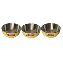 Zebra Set Of 3 Yellow Stainless Steel Bowls - 135202